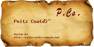 Peltz Csató névjegykártya